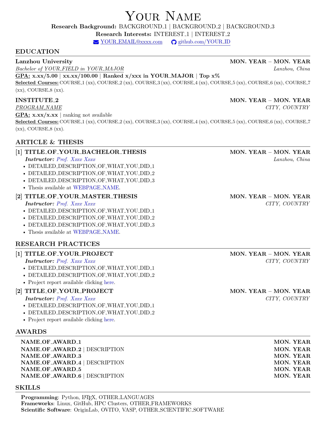 CV Example